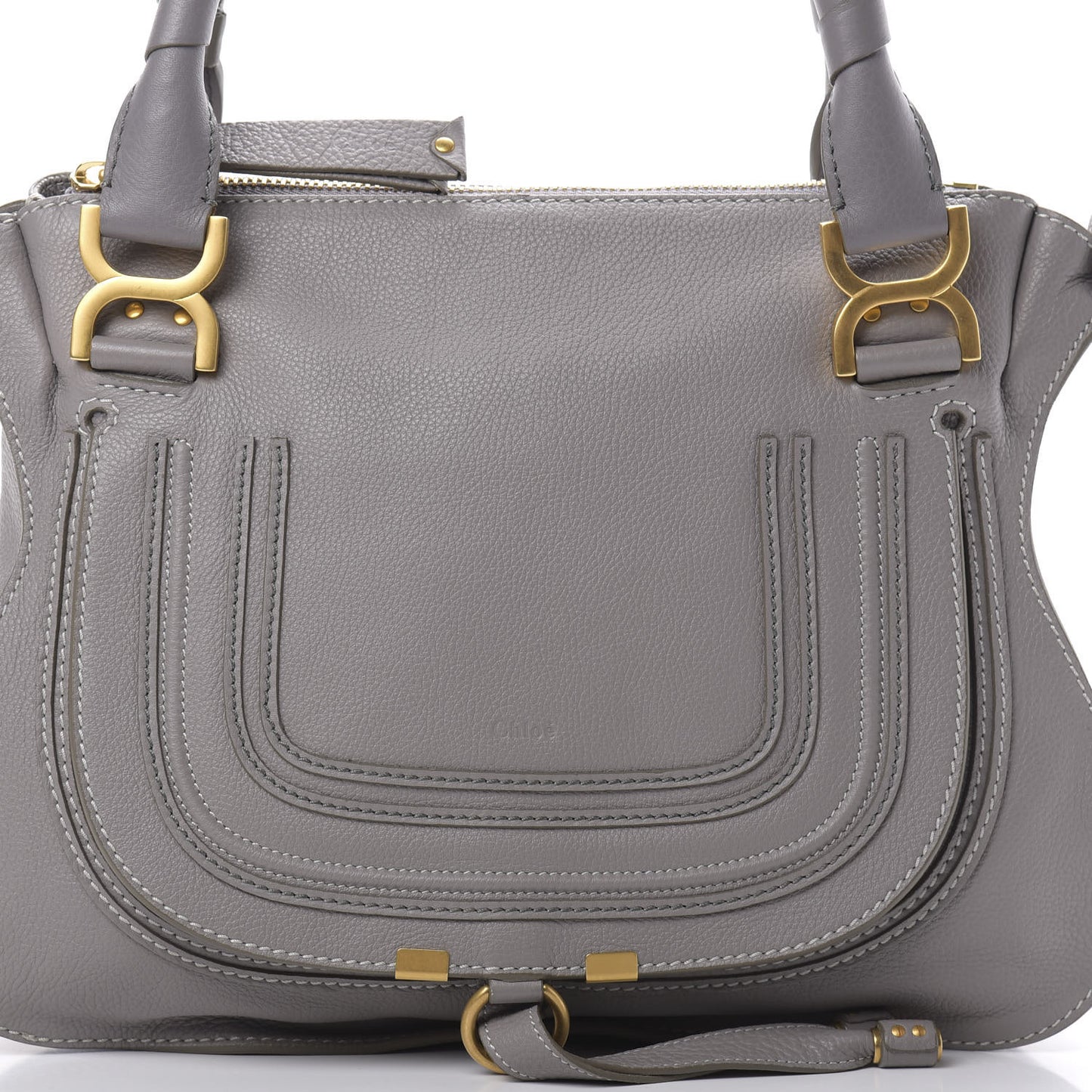 Calfskin Medium Marcie Satchel Cashmere Grey