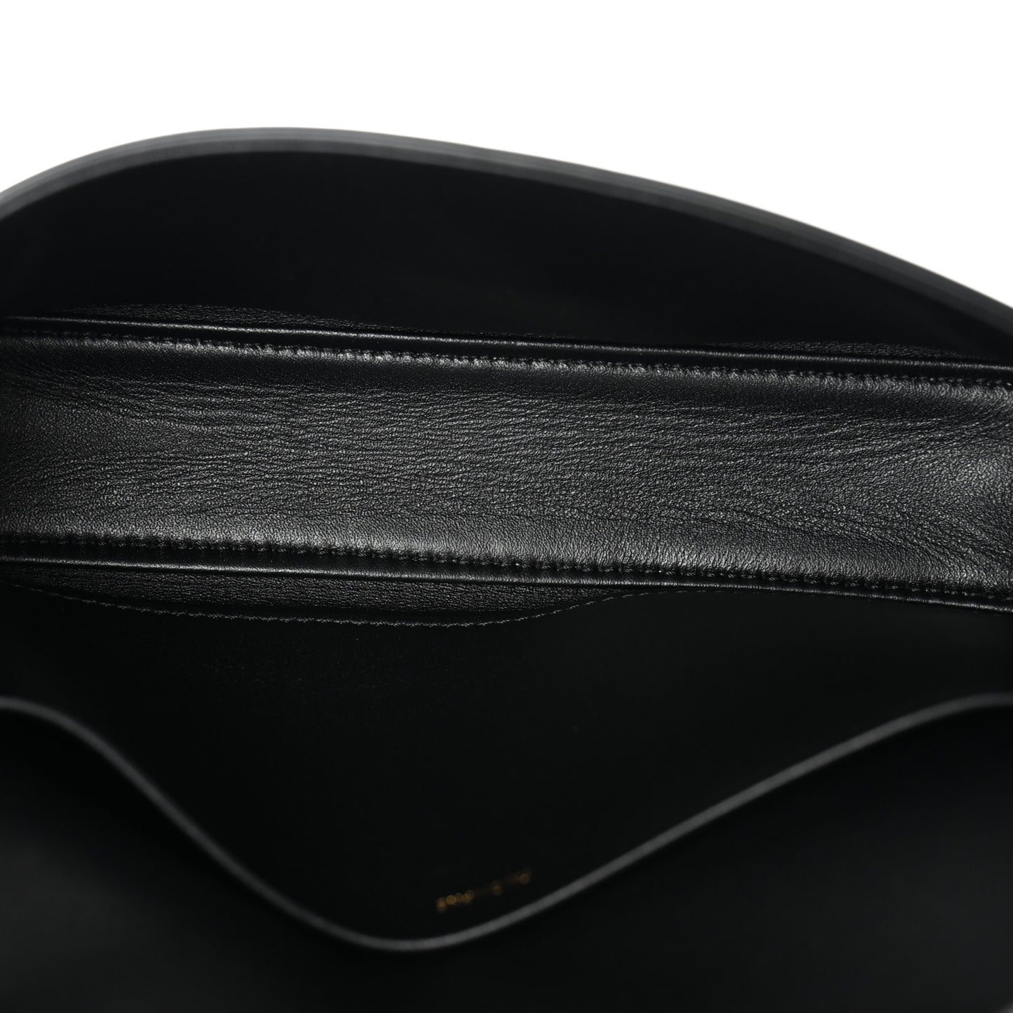 Shiny Calfskin Triomphe Shoulder Bag Black