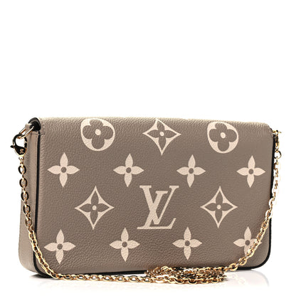 Louis Vuitton Empreinte Monogram Giant Felicie Pochette Tourterelle Creme 3 of 5