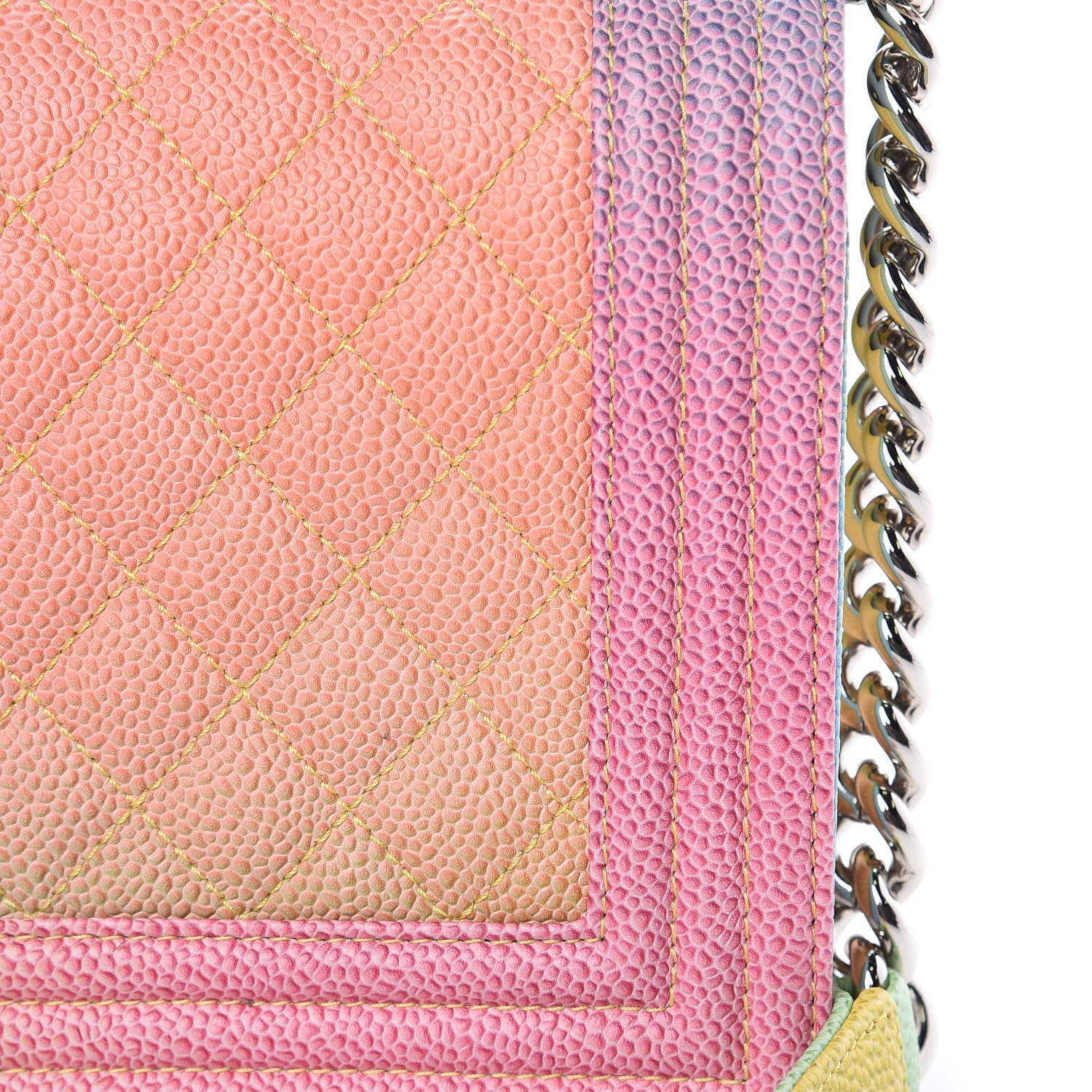 Chanel Caviar Quilted Medium Cuba Rainbow Boy Flap Multicolor 8 of 12