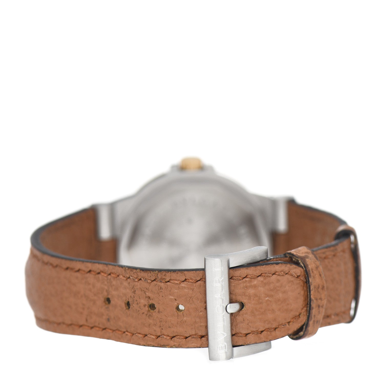 Bulgari Stainless Steel 18K Yellow Gold Calfskin 35mm Diagono Automatic Watch Black 3 of 4
