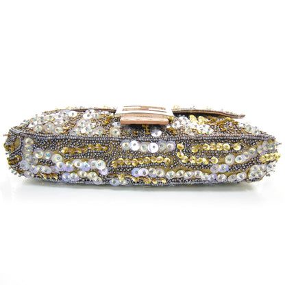 Fendi Sequin Calfskin Romano Selleria Beaded Baguette 4 of 13