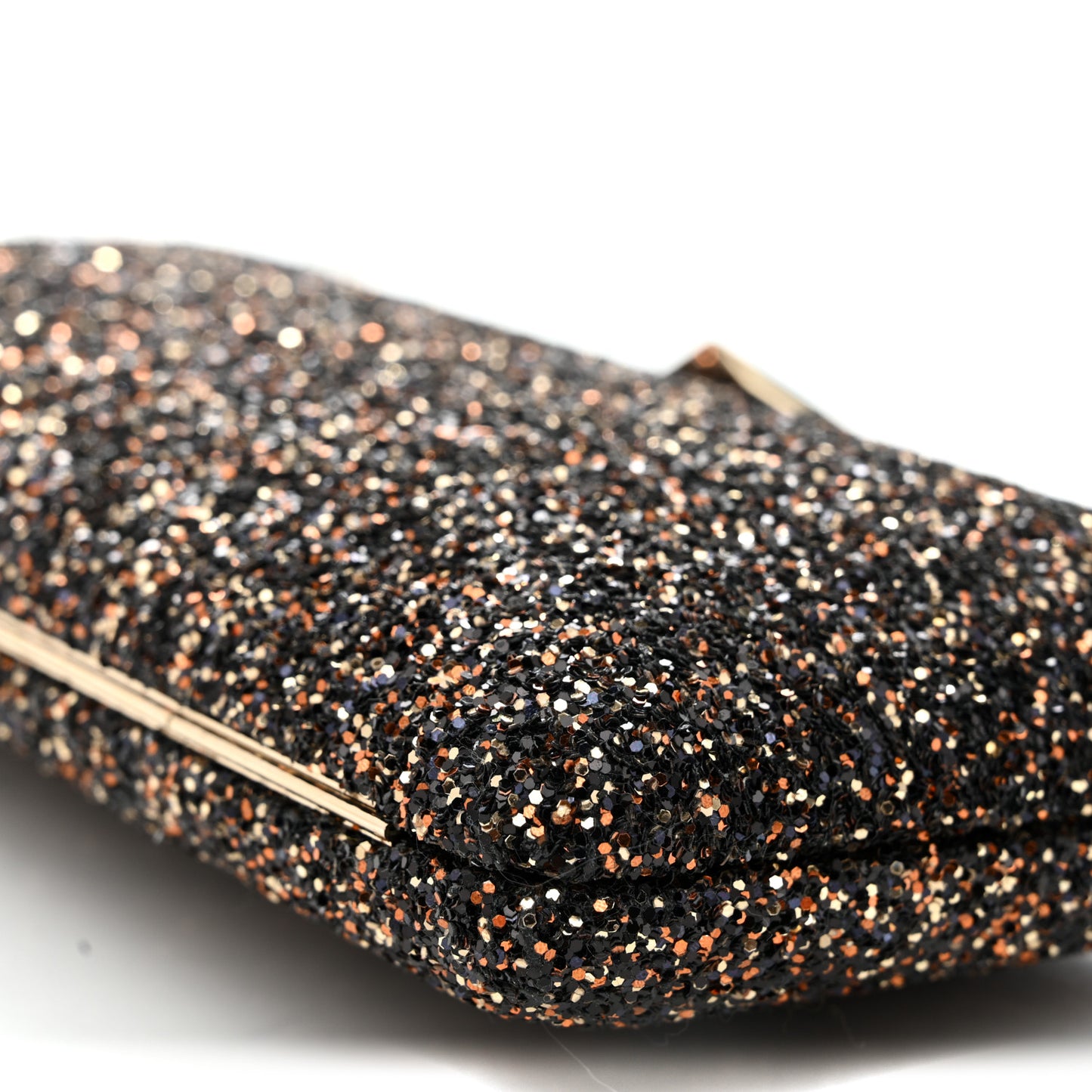 Coarse Glitter Ellipse Clutch Amethyst