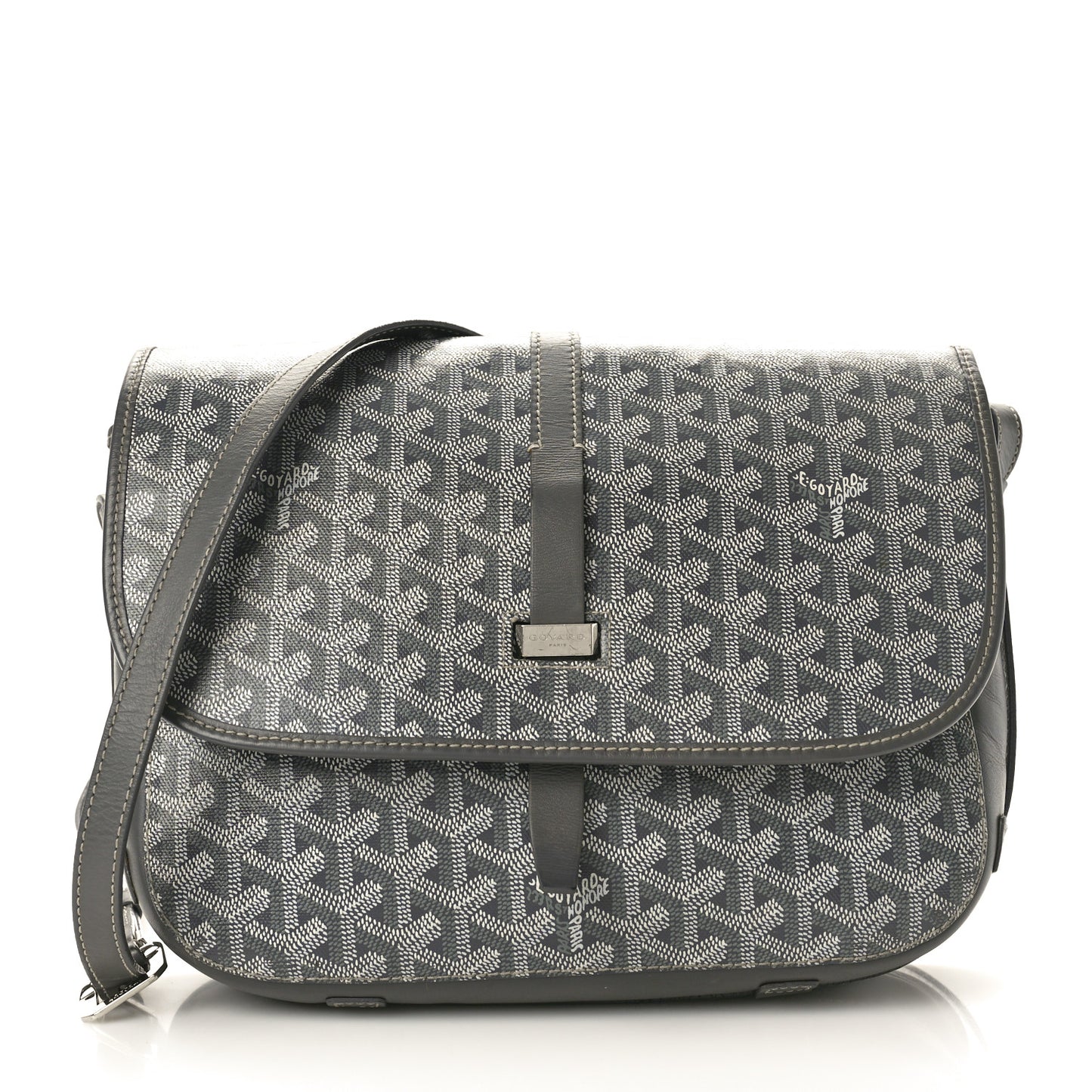 Goyardine Belvedere II MM Messenger Bag Grey
