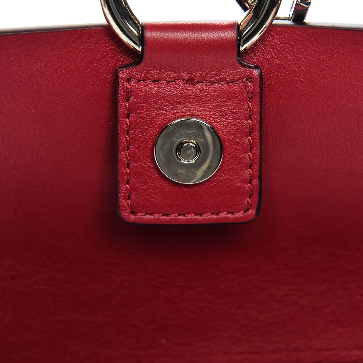 Suede Calfskin Mini Faye Shoulder Bag Tulip Red