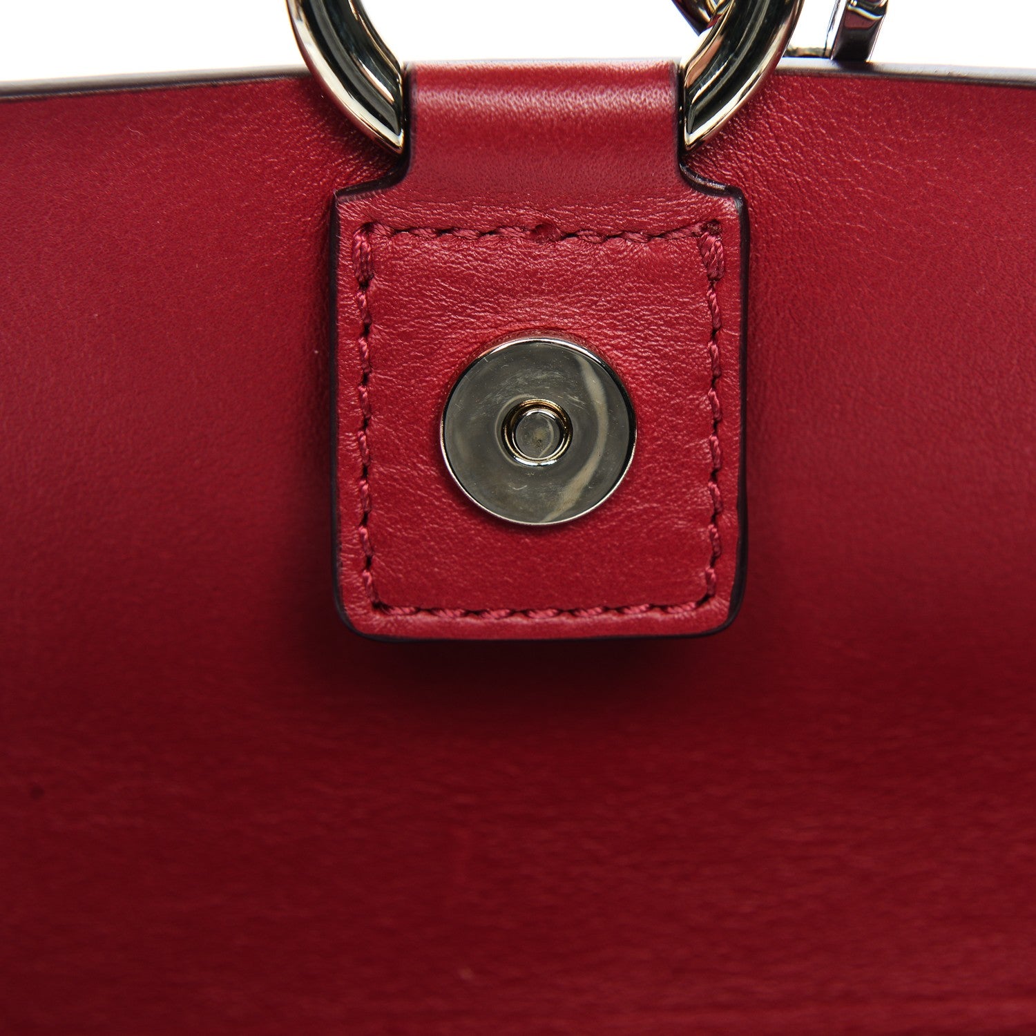 Chloe Suede Calfskin Mini Faye Shoulder Bag Tulip Red 10 of 11