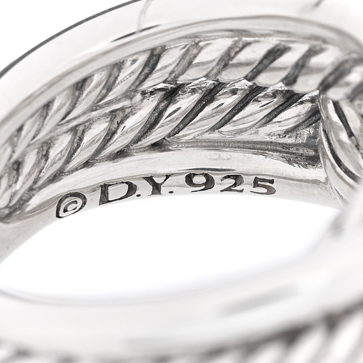 Sterling Silver Woven Cable Ring 50 5.25