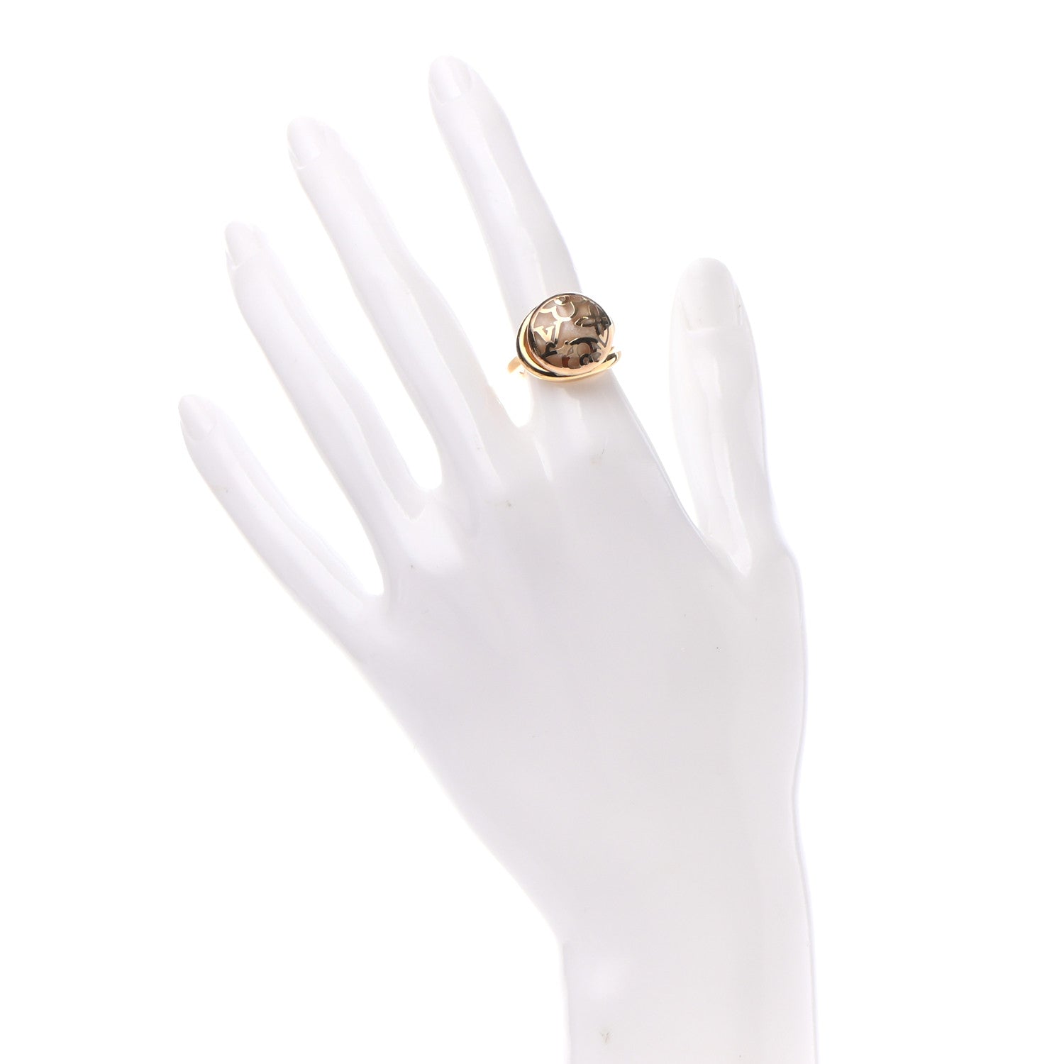 Louis Vuitton Monogram Celeste Ring 4.5 Gold 2 of 4