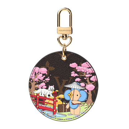 Louis Vuitton Monogram 2021 Christmas Animation Japanese Garden Bag Charm Key Ring Wisteria Pink 1 of 4