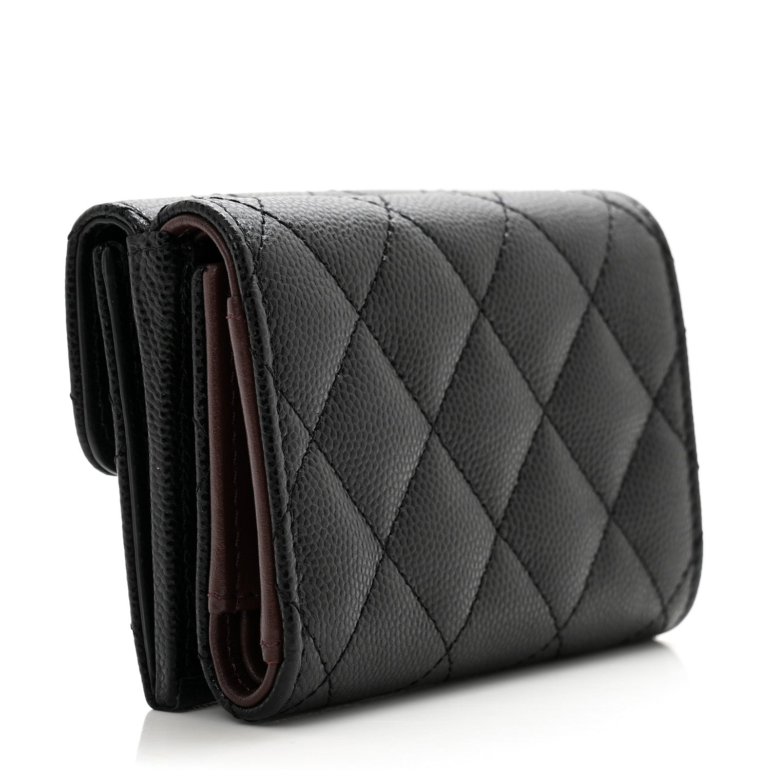 Chanel Caviar Quilted Double Flap Wallet Black 3 of 8