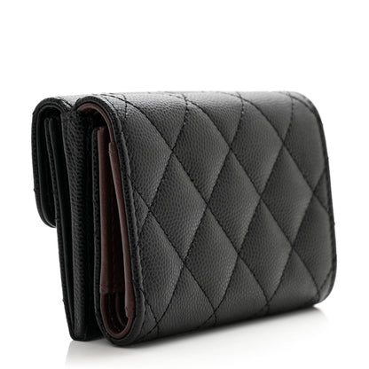 Chanel Caviar Quilted Double Flap Wallet Black 3 of 8