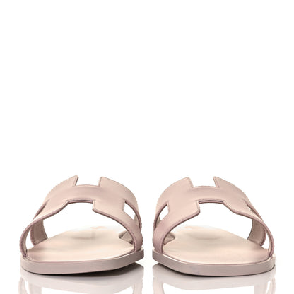 Hermes Box Calfskin Oran Sandals 39 Rose Pale 2 of 10