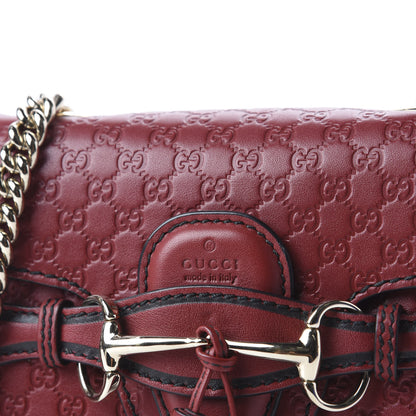 Gucci Soft Microguccissima Mini Emily Chain Shoulder Bag Rosso 9 of 9