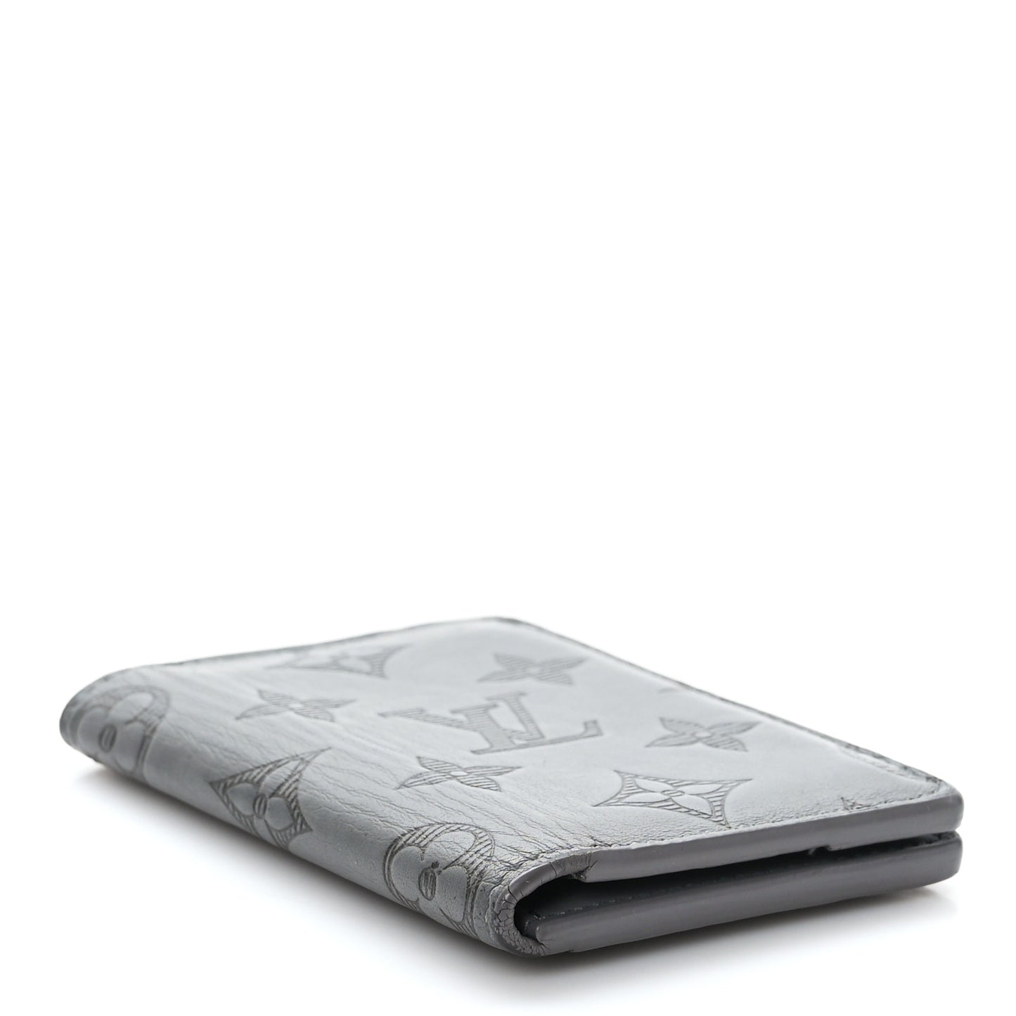 Calfskin Monogram Shadow Pocket Organizer Anthracite Gray