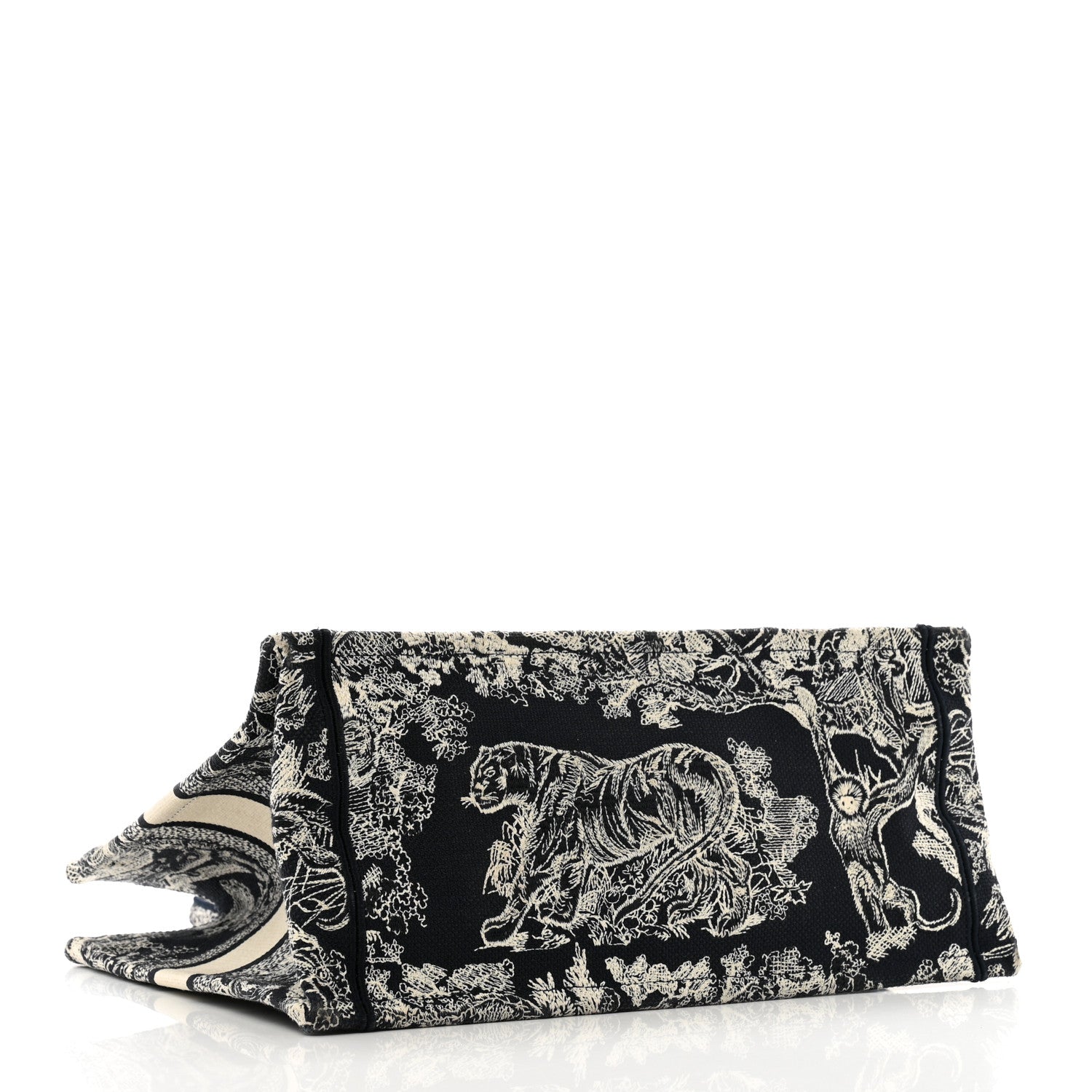 Christian Dior Canvas Embroidered Medium Dioriviera Toile De Jouy Reverse Book Tote Blue 4 of 15