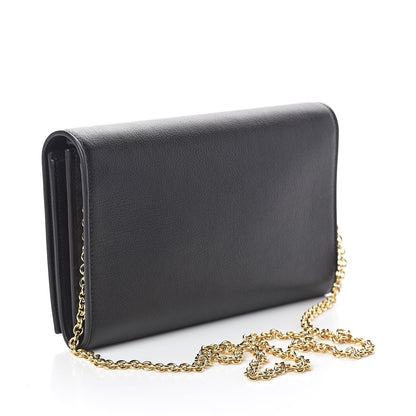 Saint Laurent Calfskin Monogram Belle de Jour Chain Clutch Black 3 of 9