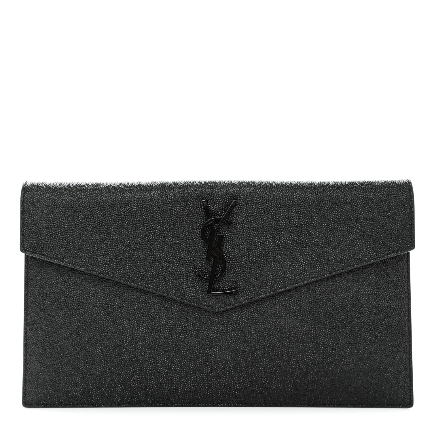 Saint Laurent Grain De Poudre Uptown Pouch Black 1 of 8