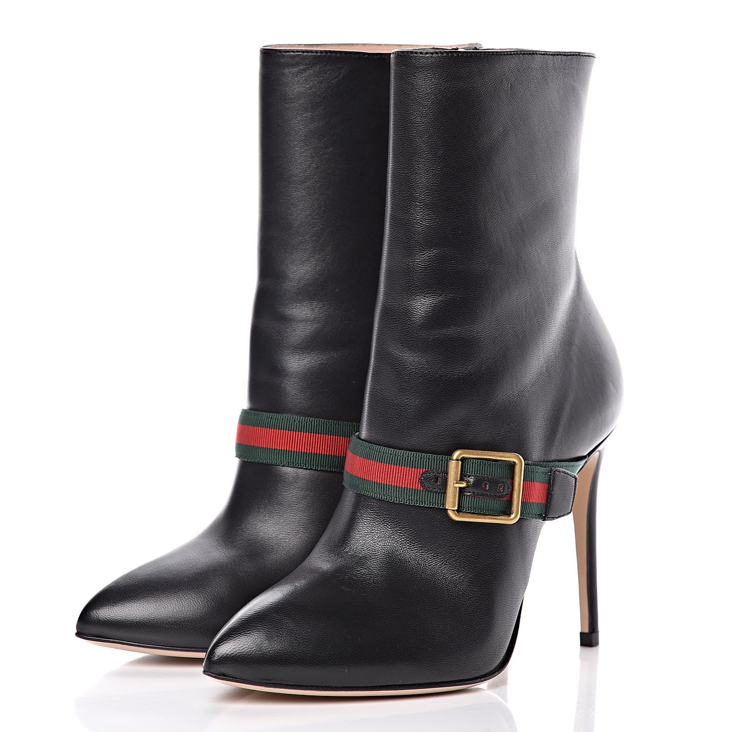 Gucci Nappa Sylvie Ankle Boots 36 Black 3 of 8