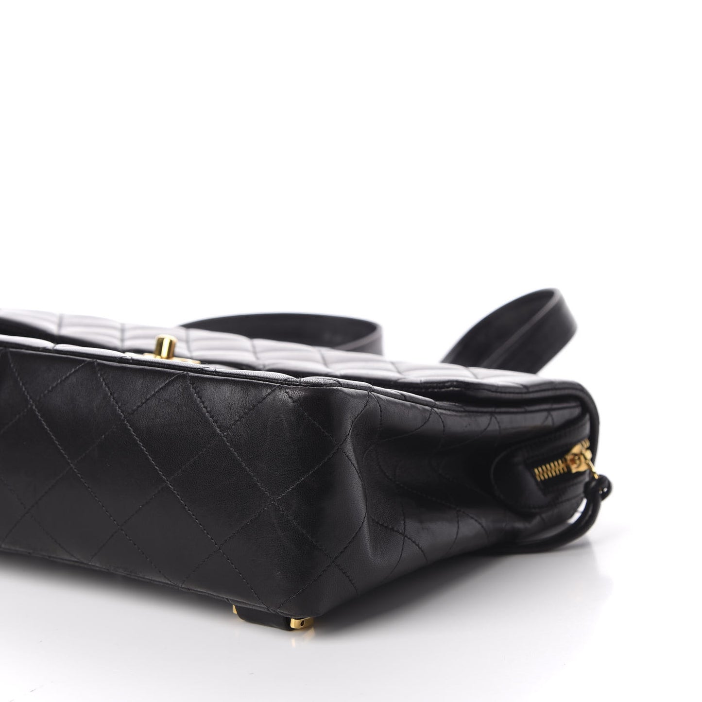 Lambskin Quilted Backpack Black