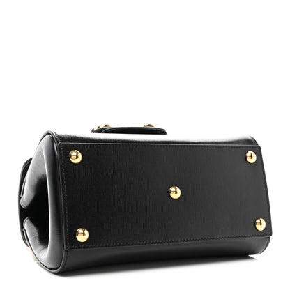 Gucci Glazed Textured Calfskin Mini Horsebit 1955 Top Handle Flap Bag Black 4 of 17