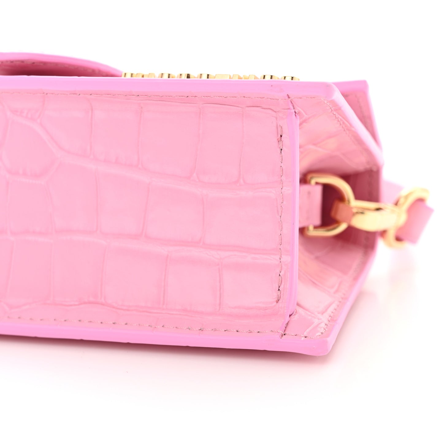 Calfskin Crocodile Embossed Le Bambino Pink