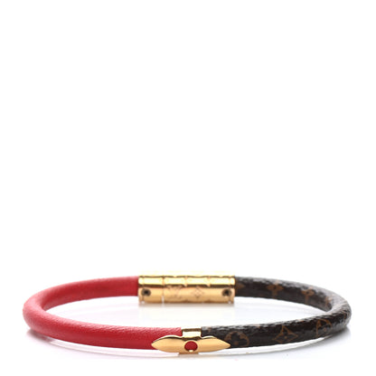 Louis Vuitton Monogram Daily Confidential Bracelet 17 Red 1 of 4
