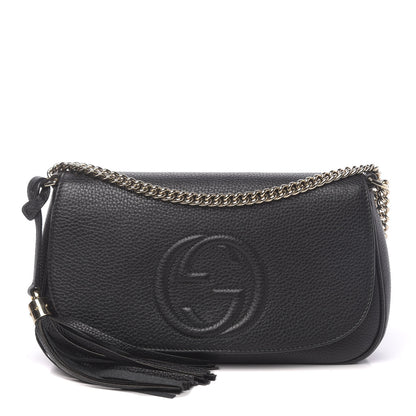 Gucci Pebbled Calfskin Medium Soho Flap Crossbody Black 1 of 22