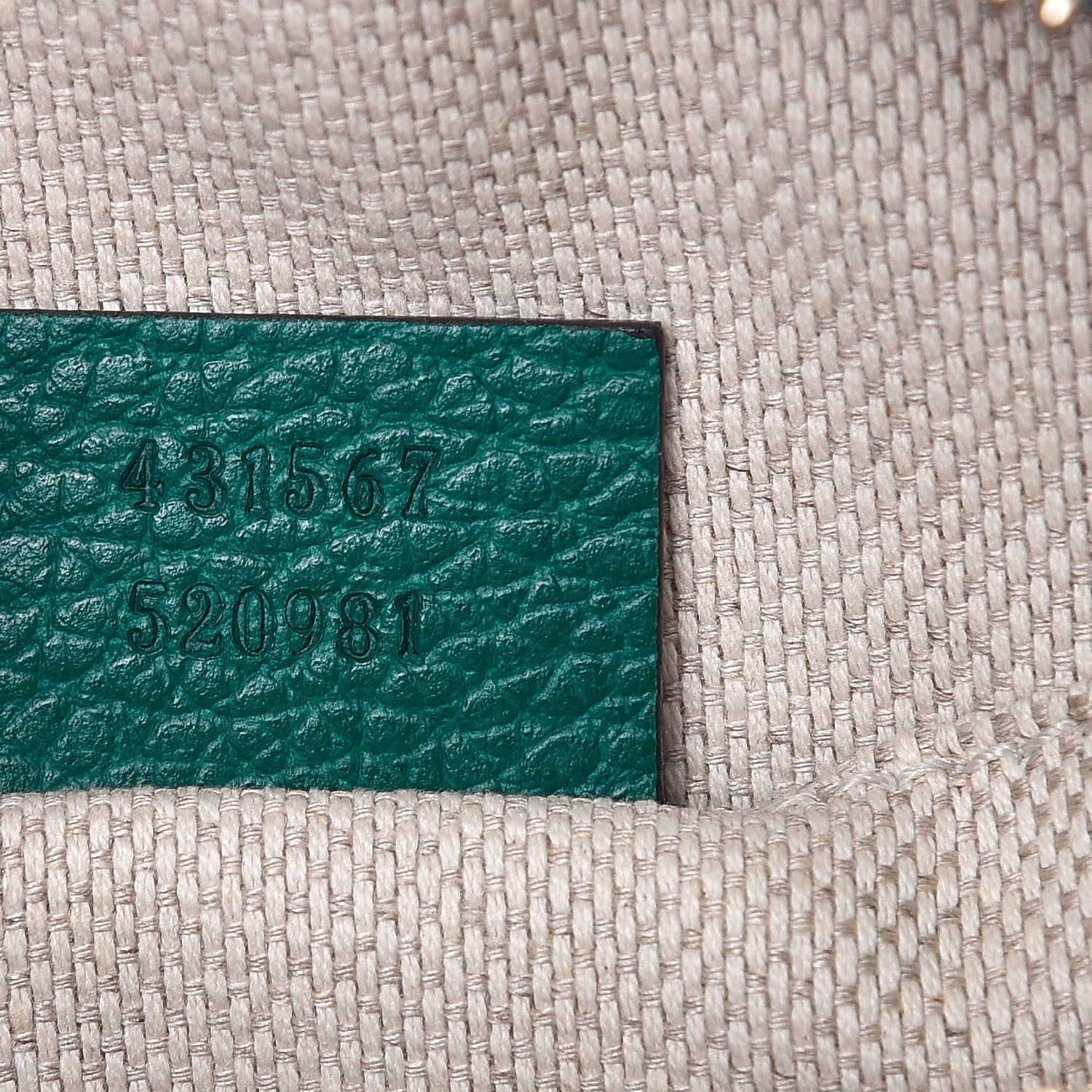 Gucci Pebbled Calfskin Small Soho Disco Bag Emerald Green 7 of 7