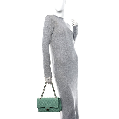 Chanel Lambskin Quilted Medium Double Flap Light Green 2 of 11