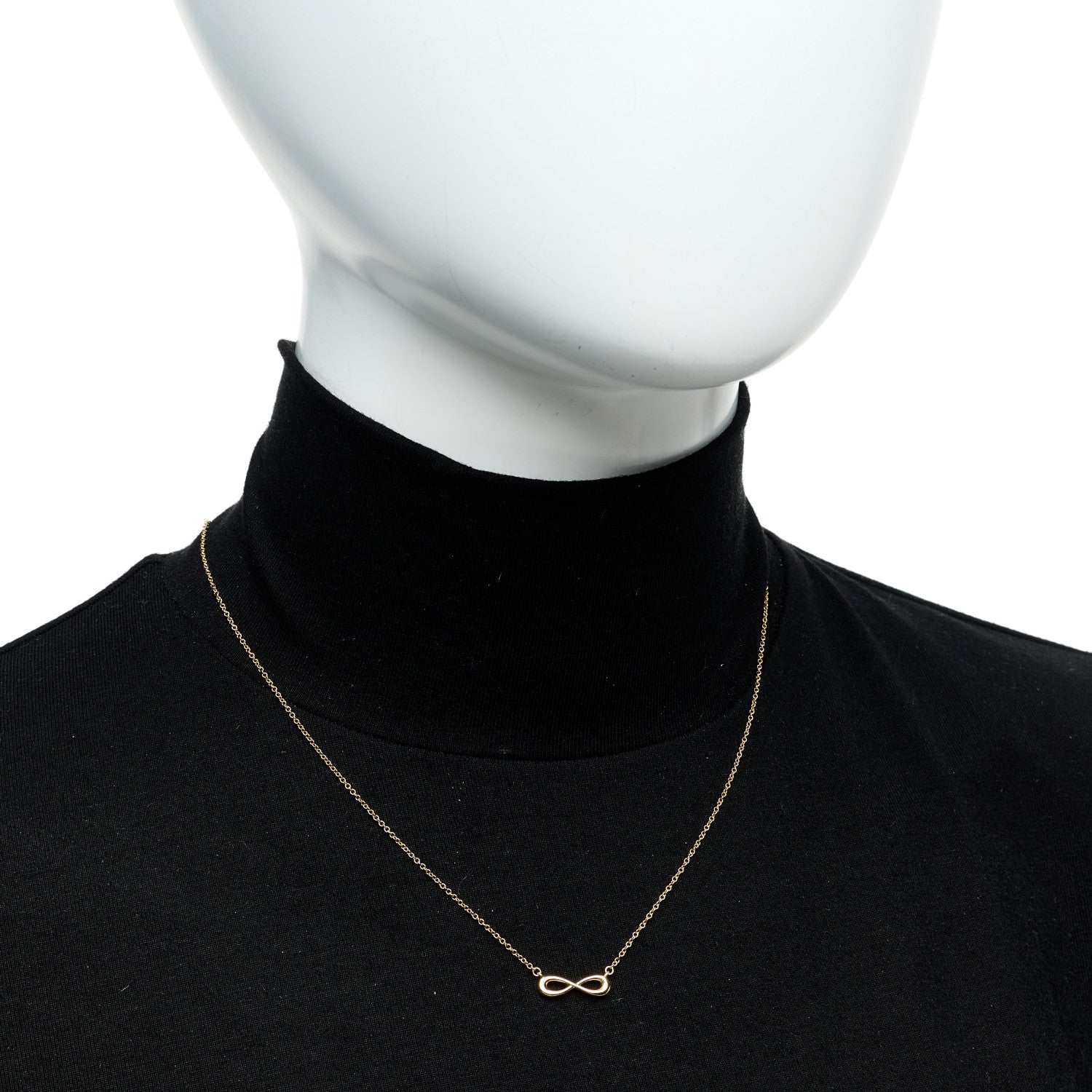 Tiffany 18K Yellow Gold Infinity Pendant Necklace 2 of 6