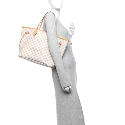 Louis Vuitton Damier Azur Neo Neverfull MM Rose Ballerine 2 of 13