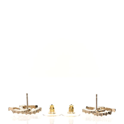 Chanel Crystal Over The Rainbow CC Earrings Gold Multicolor 3 of 4