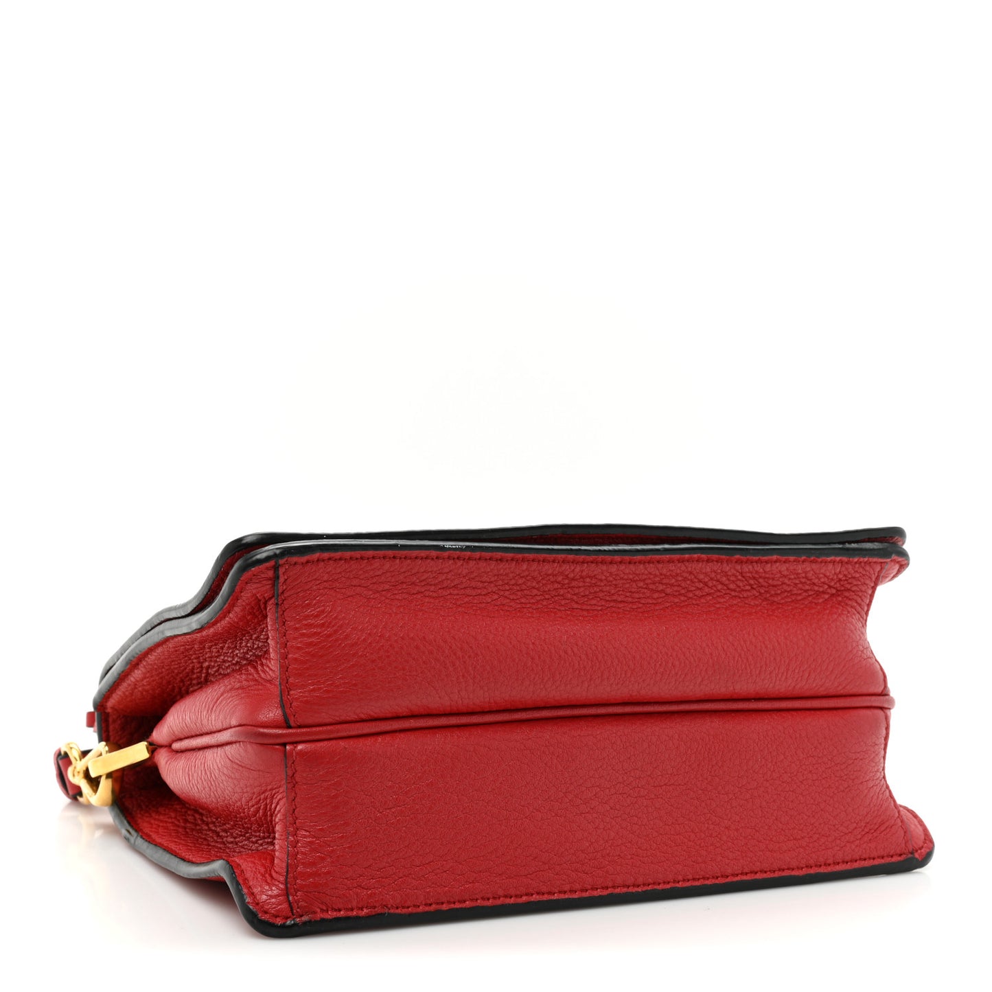 Vitello Daino Flap Crossbody Red