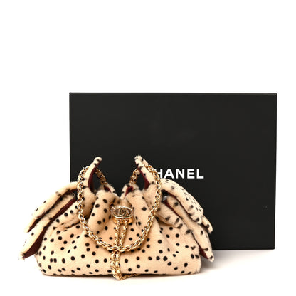 Chanel Pony Hair Mini Chanel 25 Handbag Beige Black 21 of 21