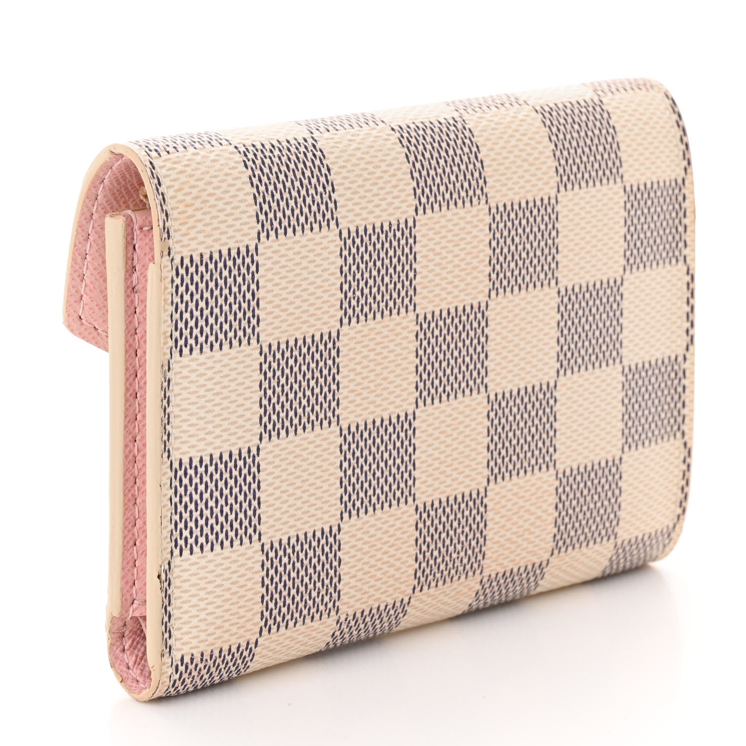 Louis Vuitton Damier Azur Victorine Wallet Rose Ballerine 3 of 13