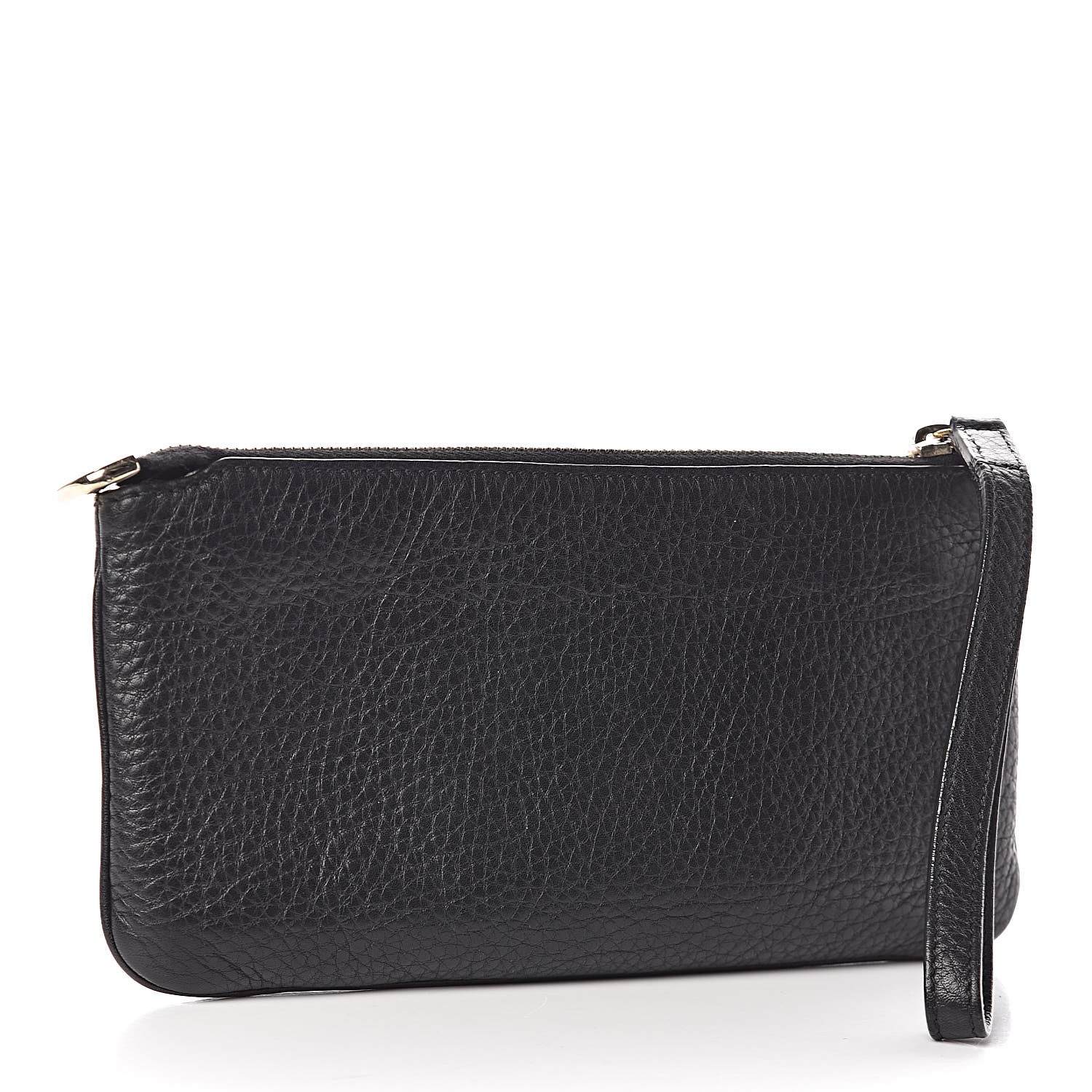 Gucci Pebbled Calfskin Soho Wristlet Black 3 of 8