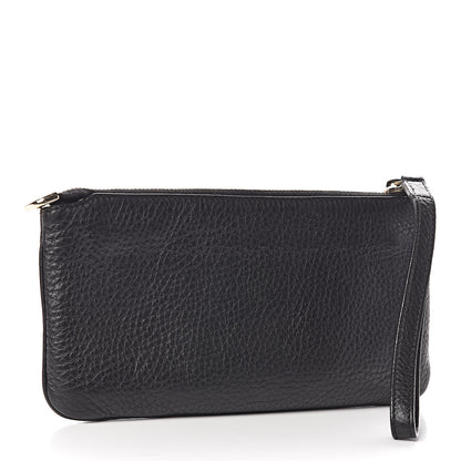 Gucci Pebbled Calfskin Soho Wristlet Black 3 of 8