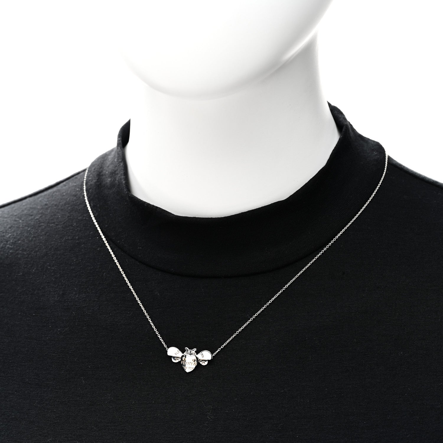 Tiffany Sterling Silver 18K Yellow Gold Return to Tiffany Love Bugs Bee Pendant Necklace 2 of 5