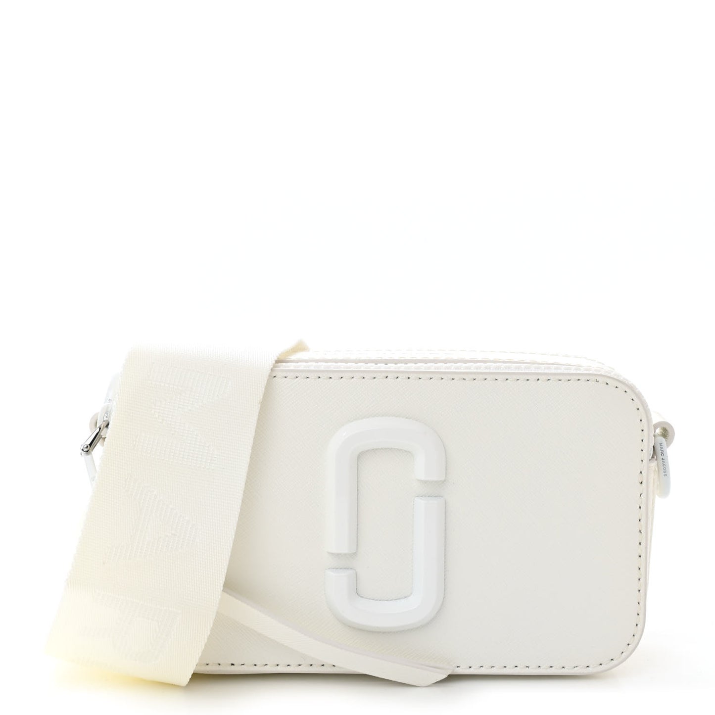 Saffiano Small Snapshot Camera Bag White