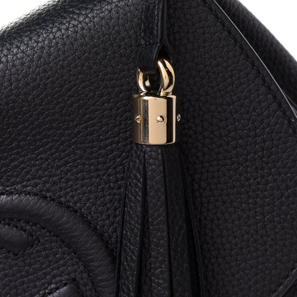 Gucci Pebbled Calfskin Medium Soho Flap Crossbody Black 7 of 9