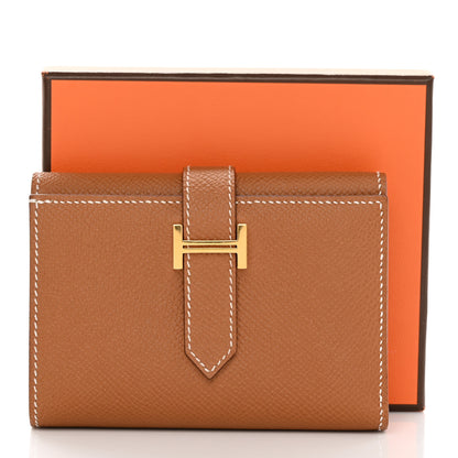 Hermes Epsom Tri-Fold Compact Bearn Wallet Gold 9 of 9