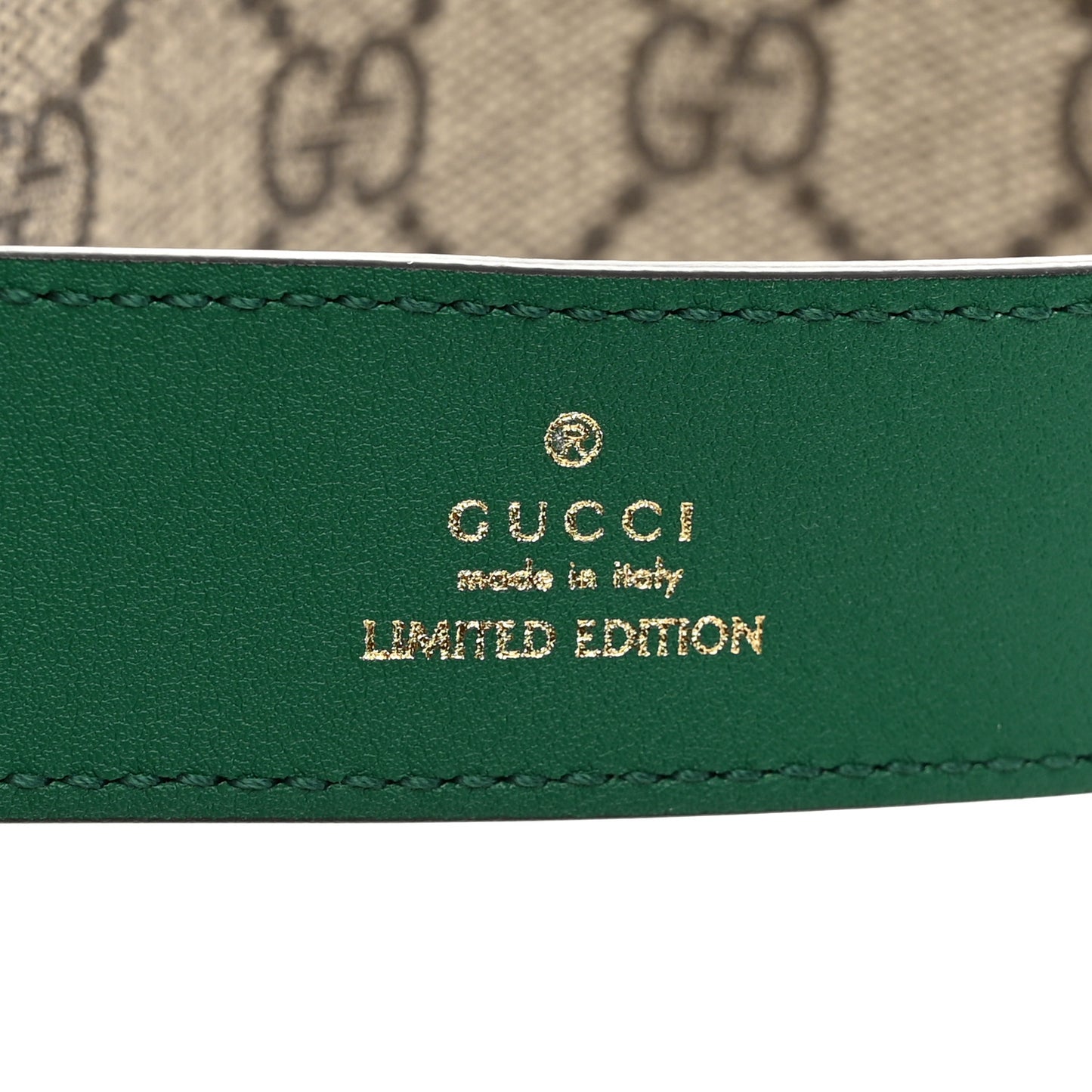 GG Supreme Monogram Anaconda Double G 30mm Belt 120 48 Ebony Emerald