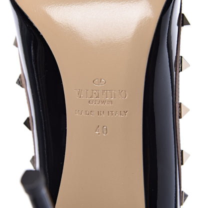 Valentino Garavani Patent Rockstud 100mm Pumps 40 Black Poudre 7 of 10
