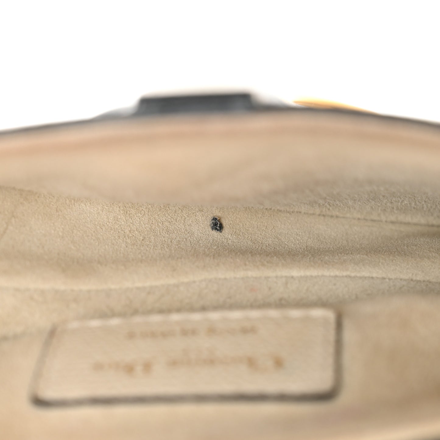 Grained Calfskin Mini Saddle Bag White