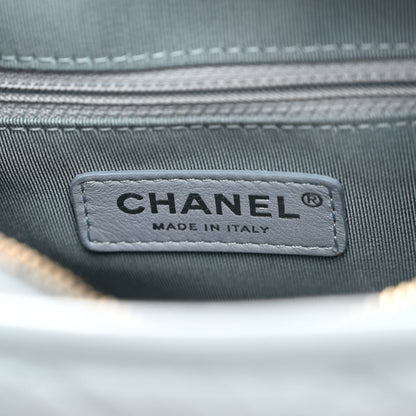 Chanel Aged Calfskin Quilted Small Gabrielle Hobo Light Blue 6 of 10