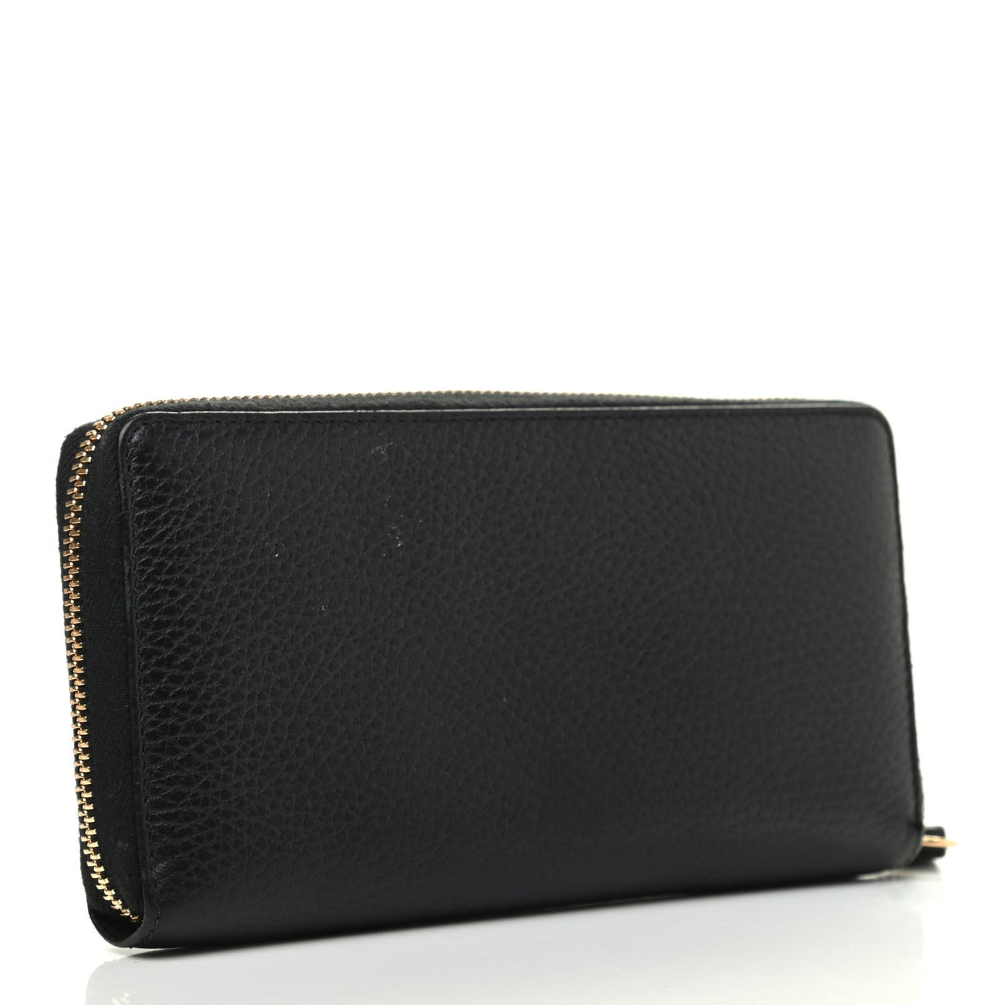 Dollar Calfskin GG Marmont Zip Around Wallet Black