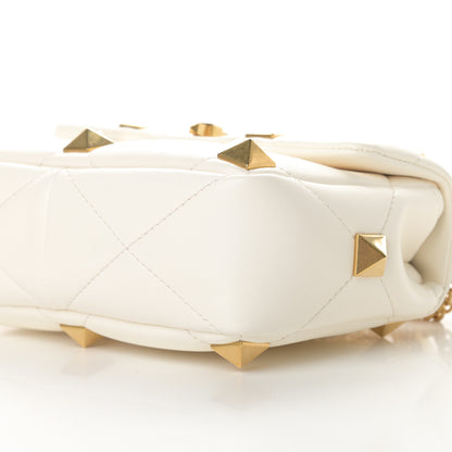 Valentino Garavani Nappa Large Roman Stud Shoulder Bag Ivory 4 of 4