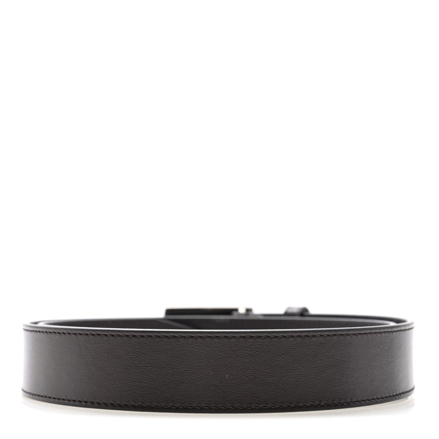 Gucci Plutone Calfskin Plaque GG 30mm Belt 90 36 Cocoa 3 of 8