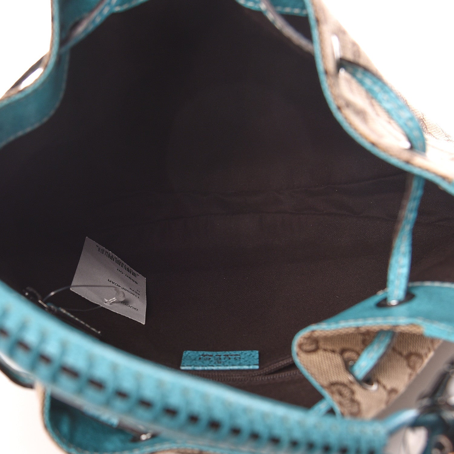 Gucci Monogram Drawstring Hobo Turquoise 5 of 10