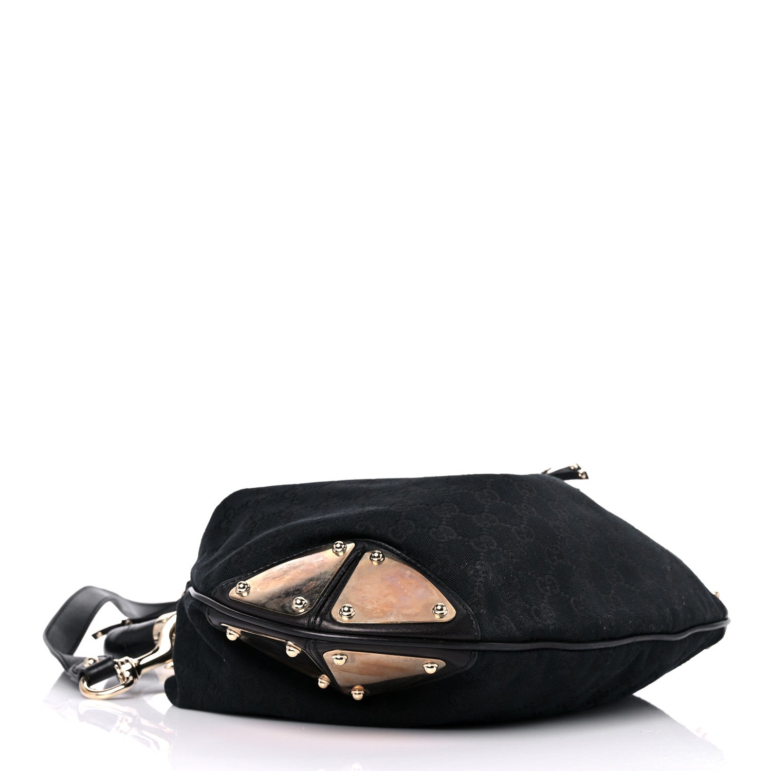 Gucci Monogram Medium Indy Top Handle Hobo Black 4 of 12